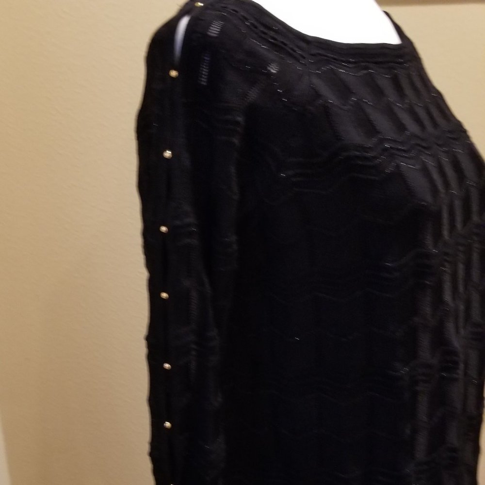 New White House Black Mkt Black Lace Gold Sweater - Picture 5 of 14